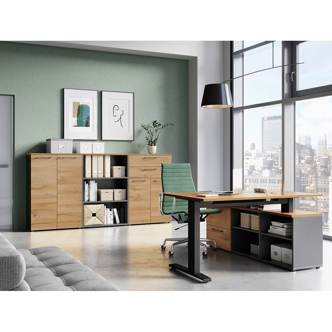Germania Agenda Büroschrank 80x40x120cm