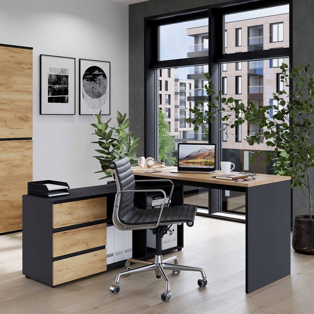 Germania Lissabon Schreibtisch 145x146x77cm