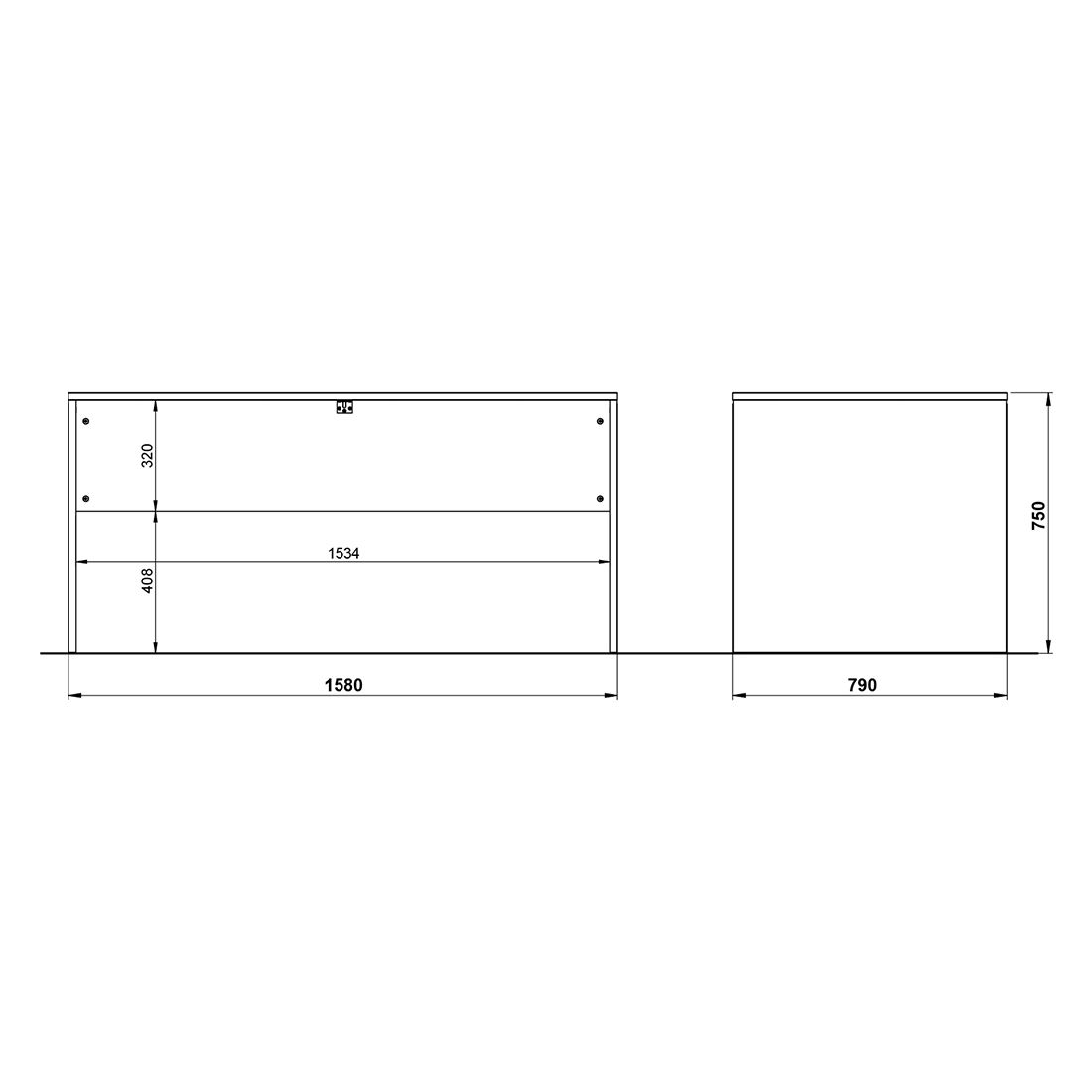Germania Lissabon Schreibtisch 158x79x75cm