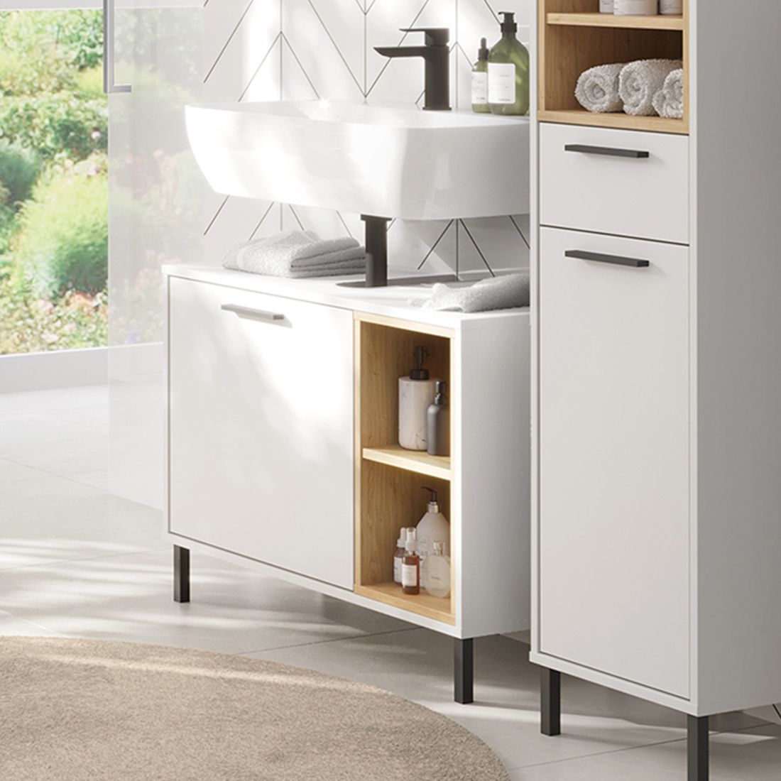 Germania Loria Waschbeckenunterschrank 80x34x58cm