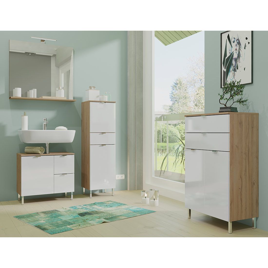 Germania Mauresa Hochkommode 34x34x120cm