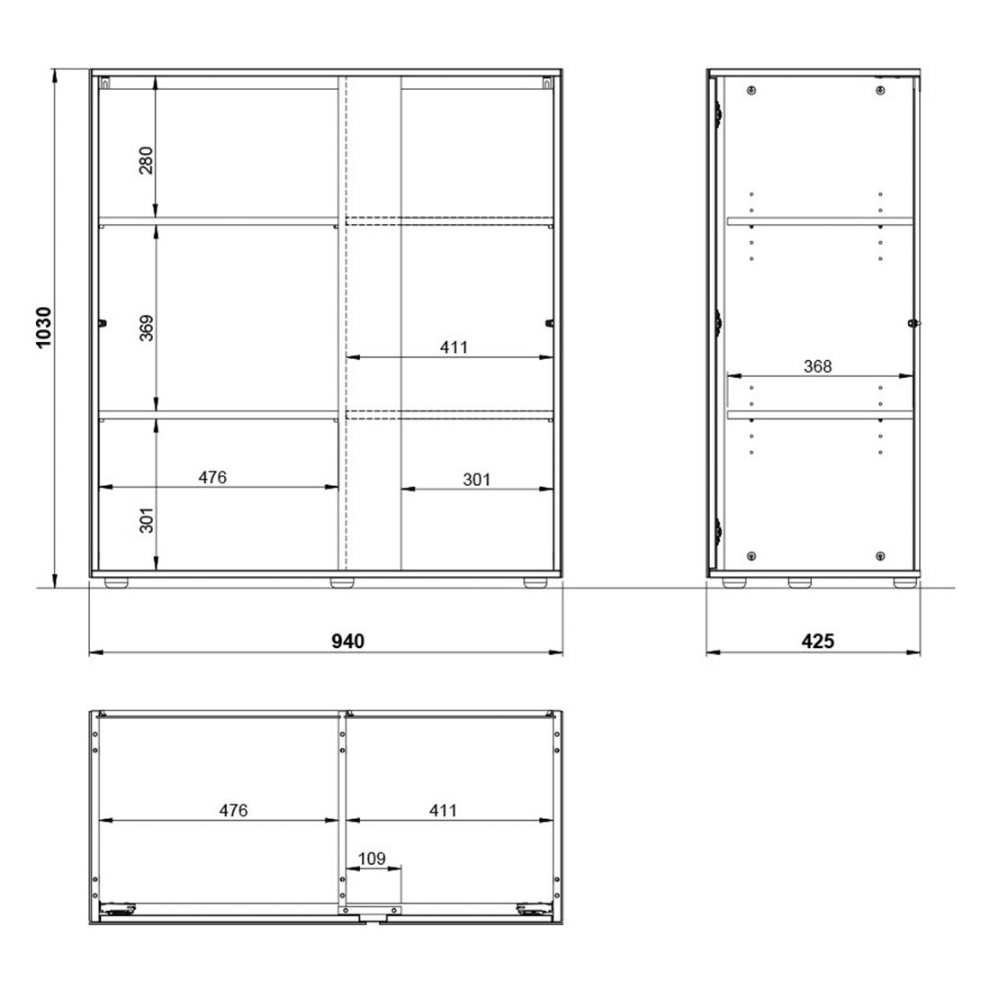 Germania Mesa Kommode 94x43x103cm
