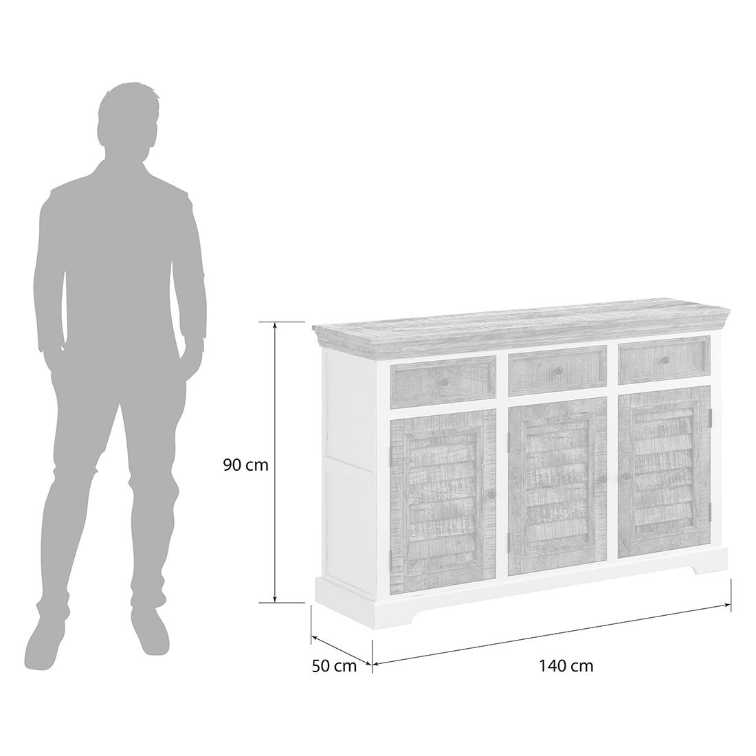HOMELIV. Bahia Sideboard 140x50x90cm