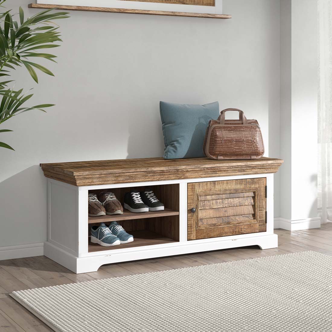 HOMELIV. Bahia Garderobenbank 120x45x47cm
