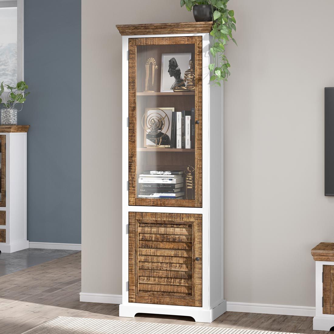 HOMELIV. Bahia Vitrinenschrank 67x40x195cm