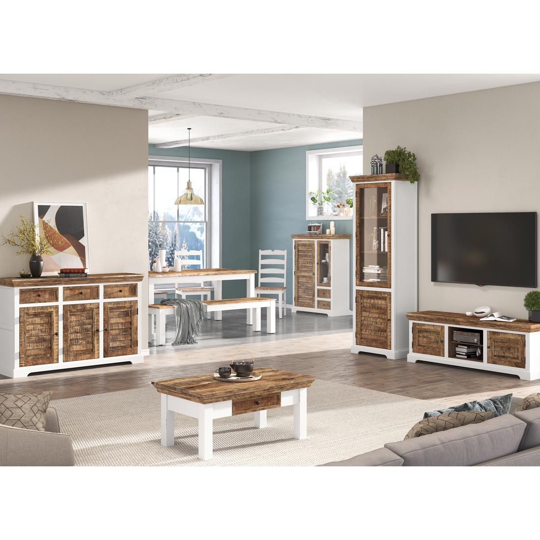 HOMELIV. Bahia Vitrinenschrank 67x40x195cm