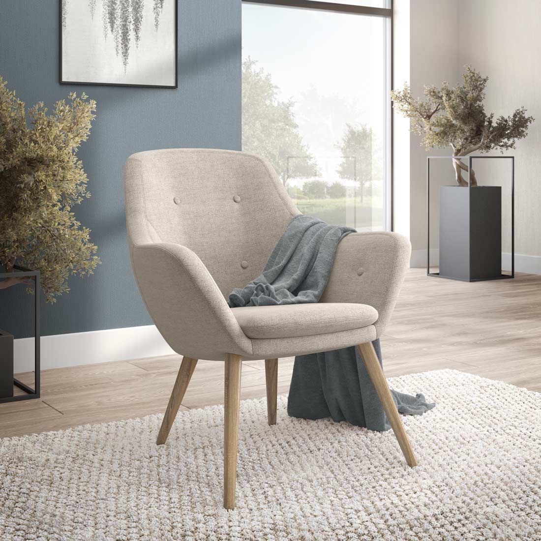 HOMELIV. Ebba Sessel 73x70x81cm