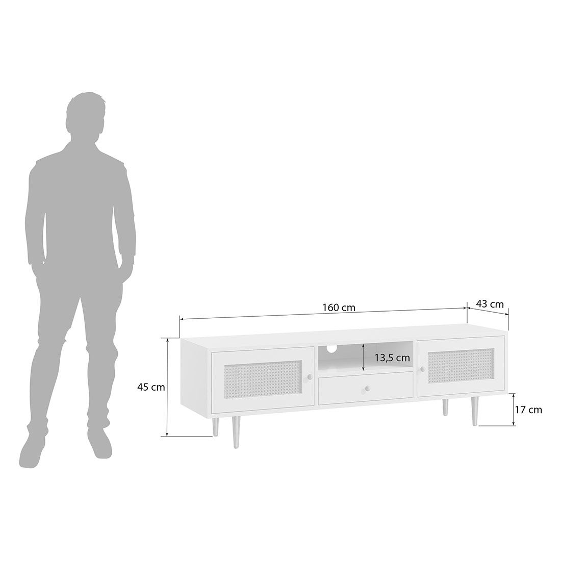 HOMELIV. Edessa Lowboard 160x43x45cm
