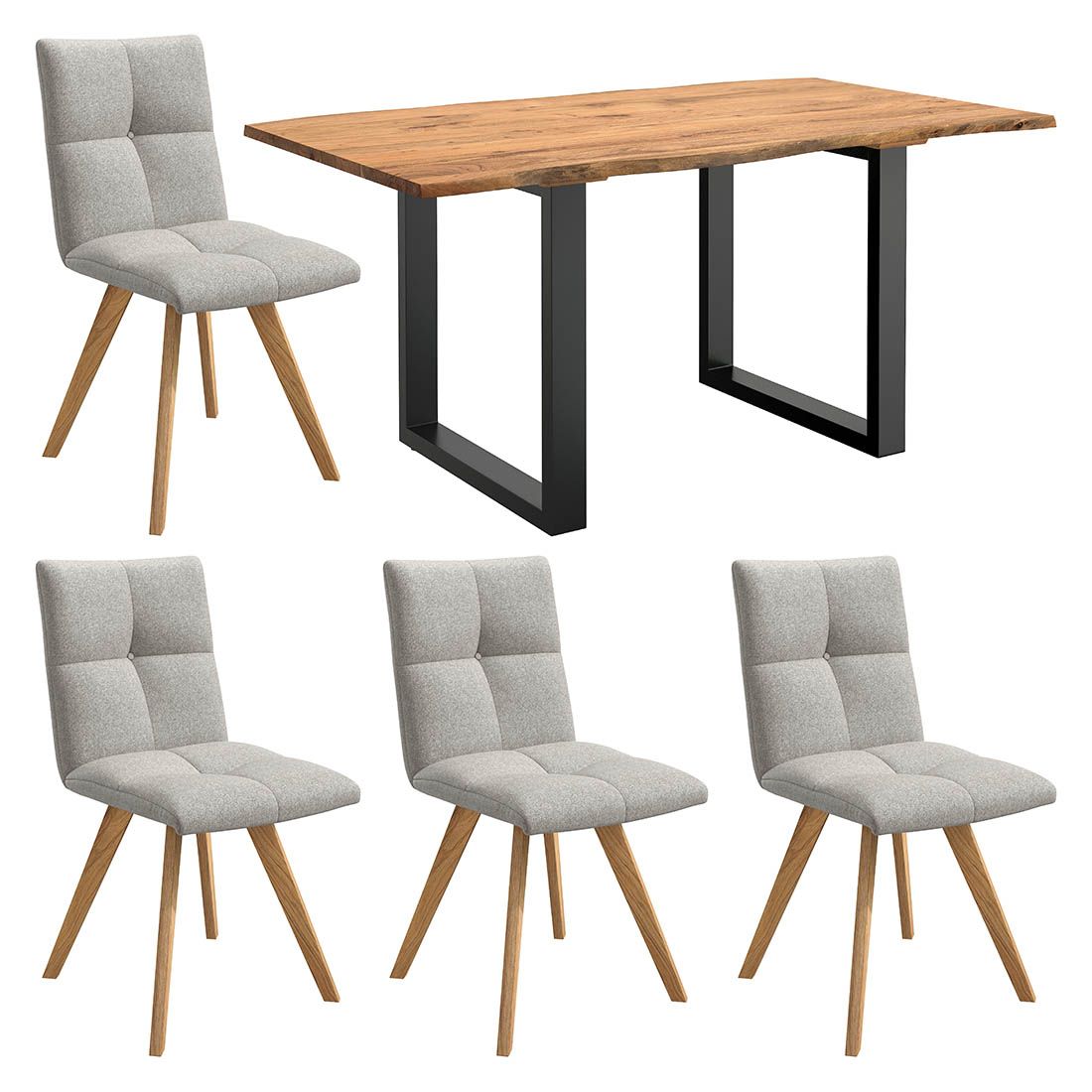 HOMELIV. Herbs Essgruppe 5-tlg. Tisch 160x90cm