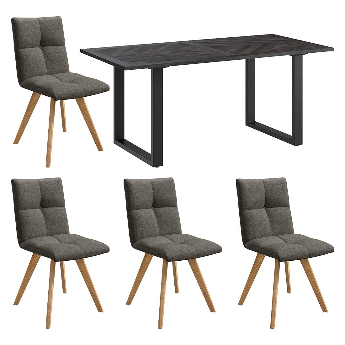 HOMELIV. Herbs Essgruppe 5-tlg. Tisch 180x90cm