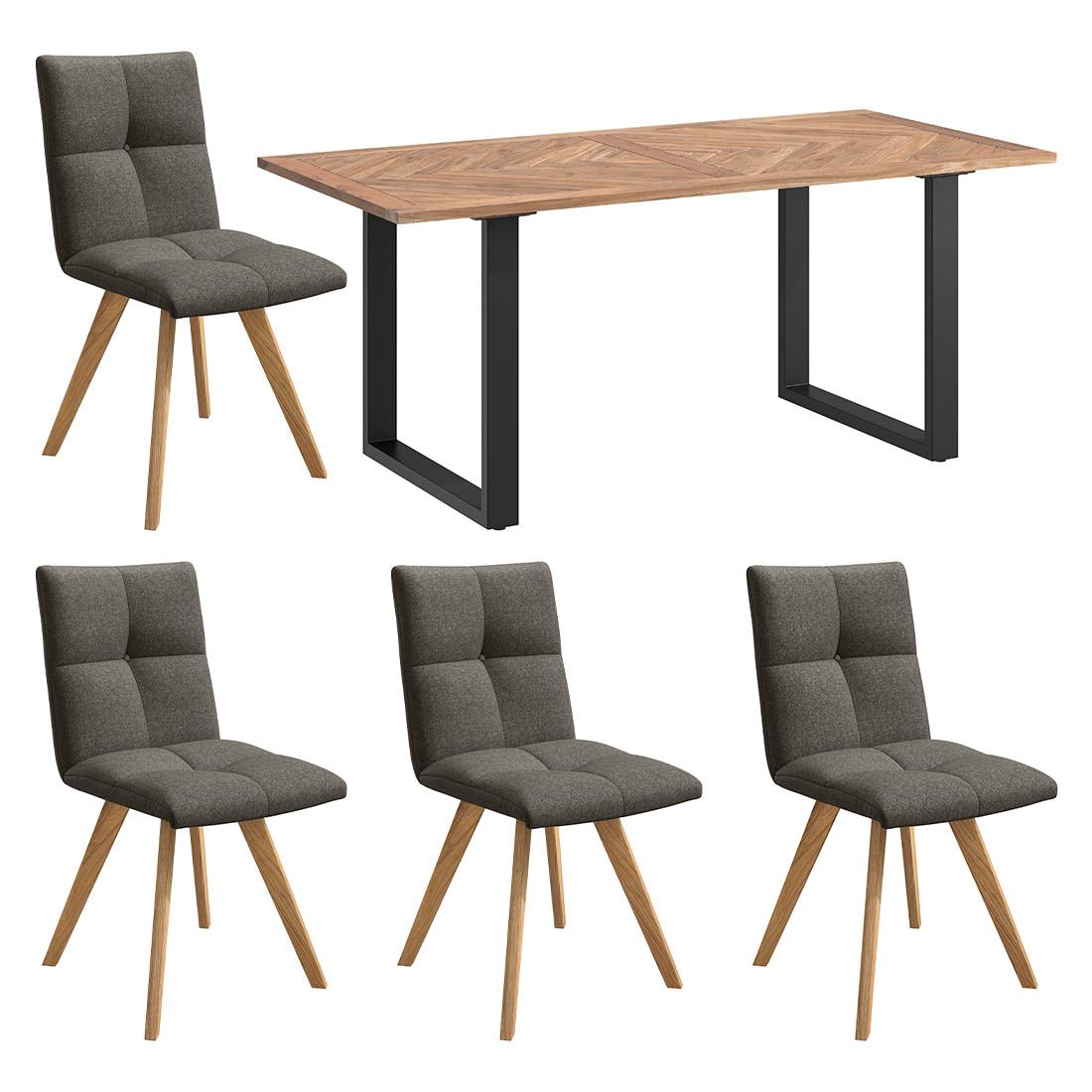HOMELIV. Herbs Essgruppe 5-tlg. Tisch 180x90cm