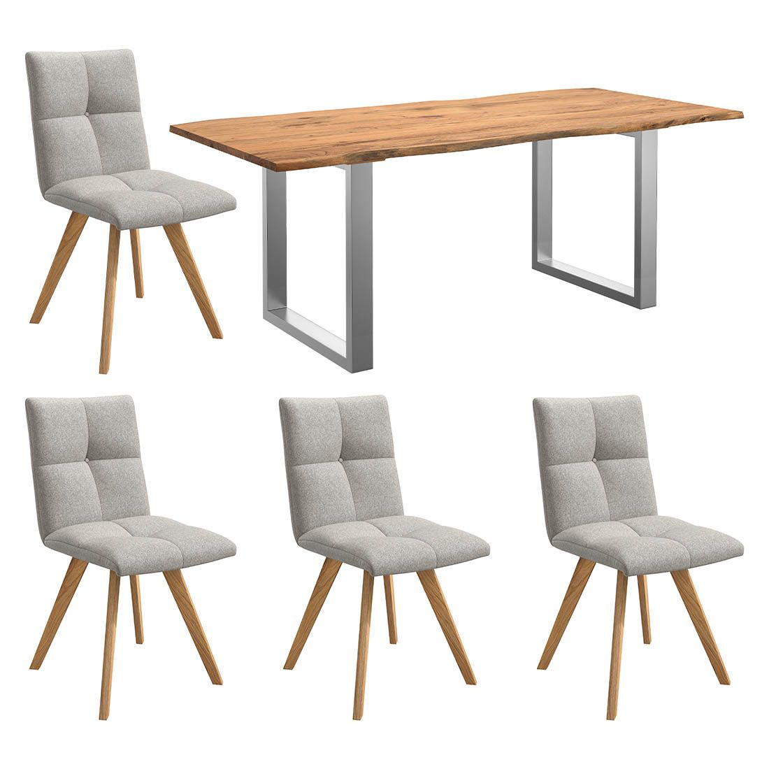 HOMELIV. Herbs Essgruppe 5-tlg. Tisch 200x90cm