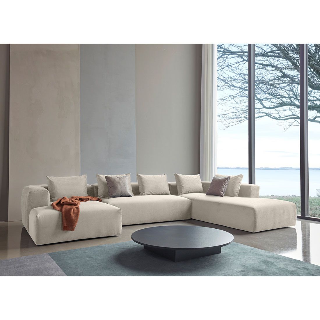 HOMELIV. Lime Wohnlandschaft Bouclé