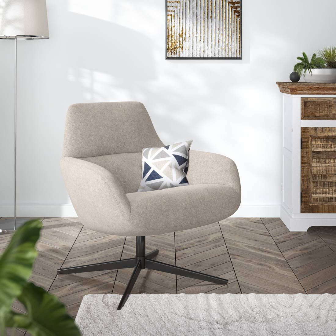HOMELIV. Malin Low Sessel 70x76x80,8cm