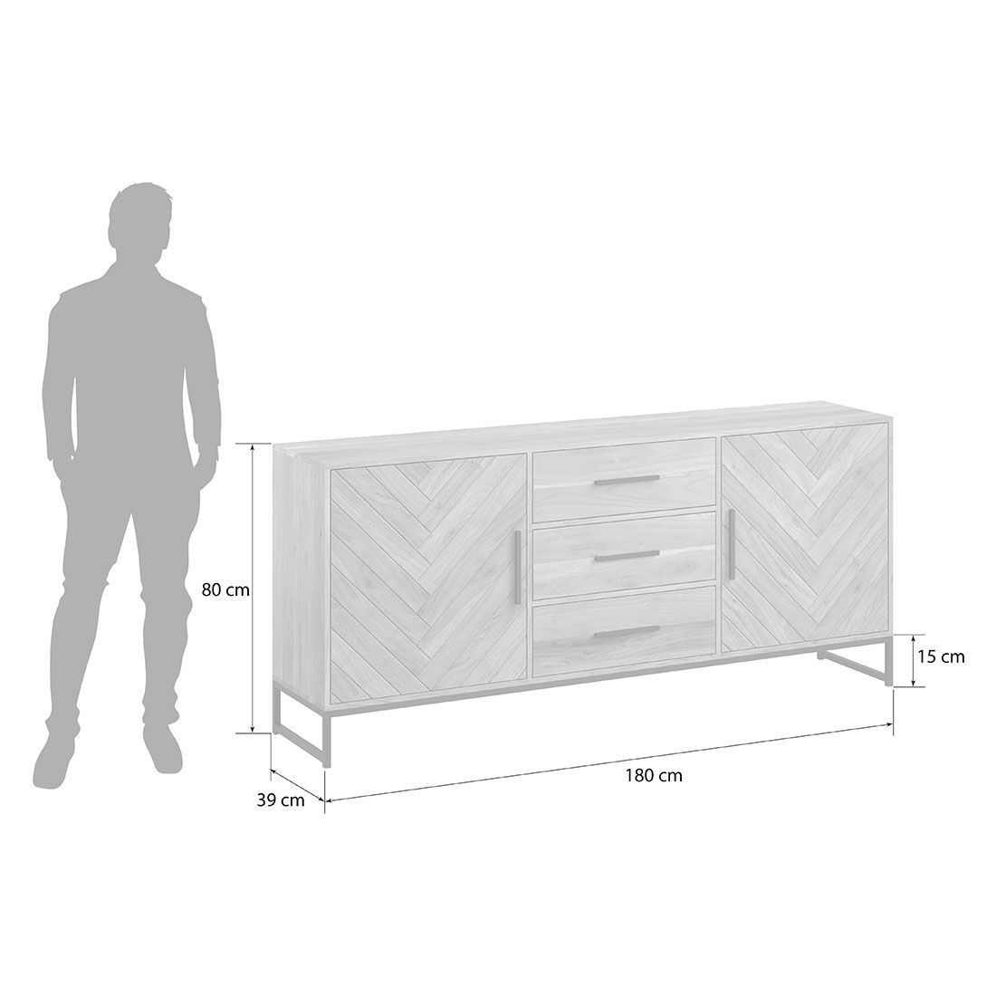 HOMELIV. Module  Sideboard 180x39x80cm