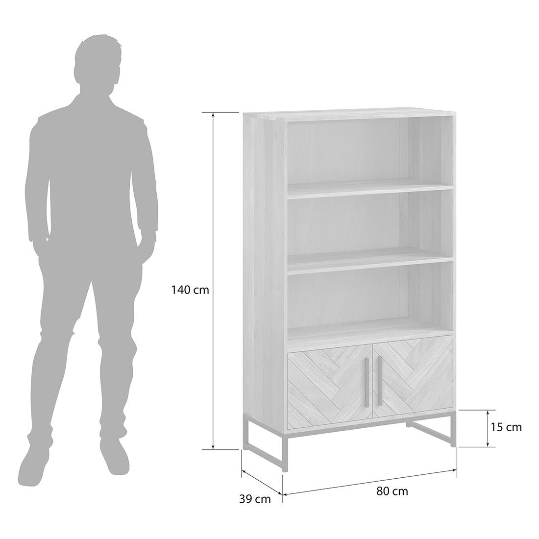HOMELIV. Module Hochschrank 80x39x140cm