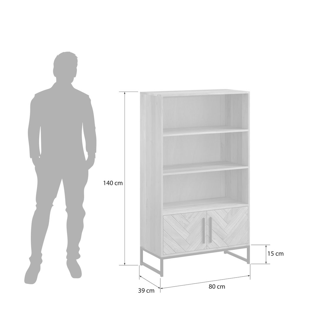 HOMELIV. Module Hochschrank 80x39x140cm