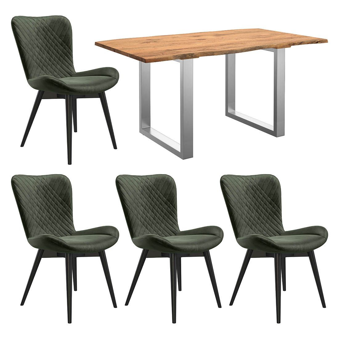 HOMELIV. Pepper Essgruppe 5-tlg. Tisch 160x90cm
