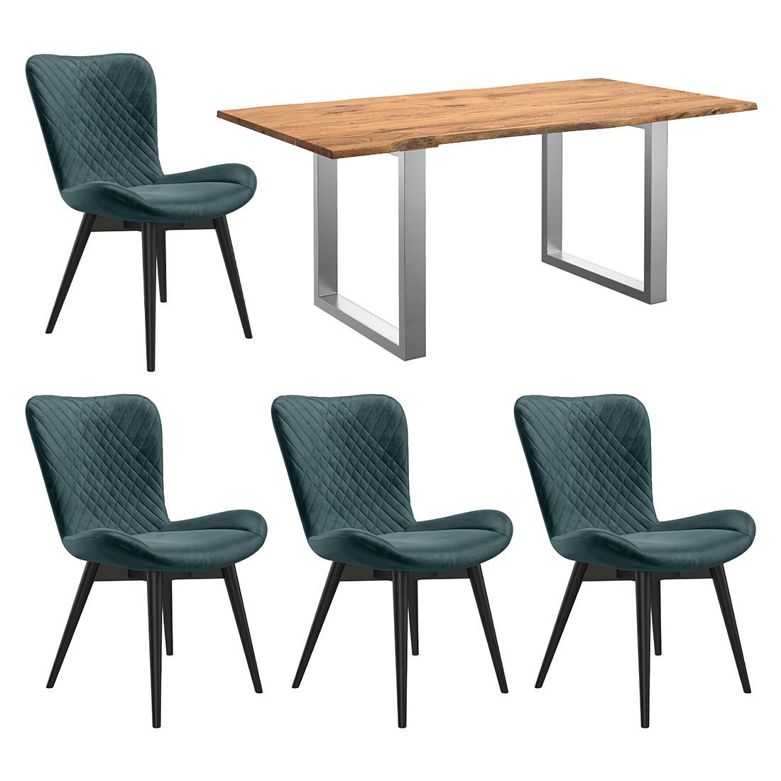 HOMELIV. Pepper Essgruppe 5-tlg. Tisch 180x90cm