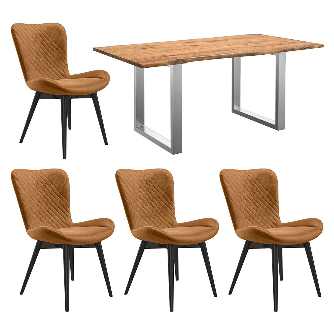 HOMELIV. Pepper Essgruppe 5-tlg. Tisch 180x90cm