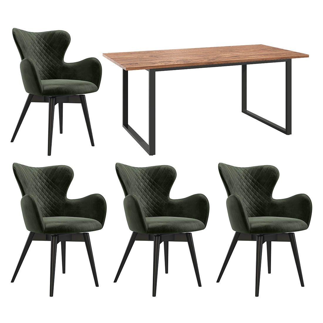 HOMELIV. Pepper Essgruppe 5-tlg. Tisch 180x90cm