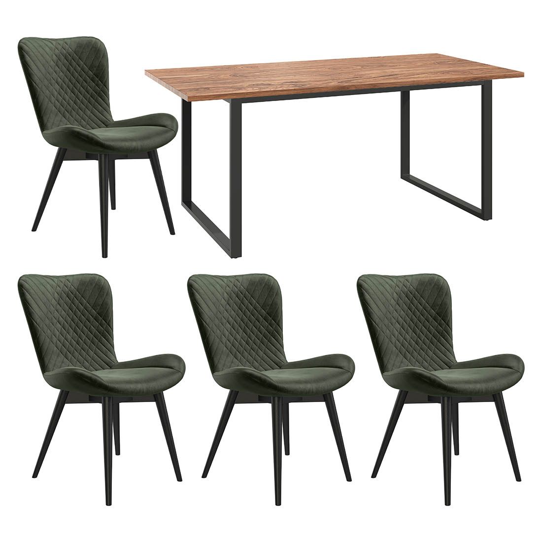 HOMELIV. Pepper Essgruppe 5-tlg. Tisch 180x90cm