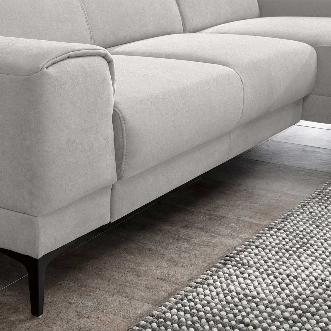 HOMELIV. Root Ecksofa 246x167x76cm mit Sitztiefenverstellung