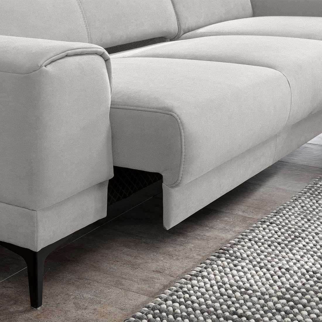 HOMELIV. Root Ecksofa 246x167x76cm mit Sitztiefenverstellung