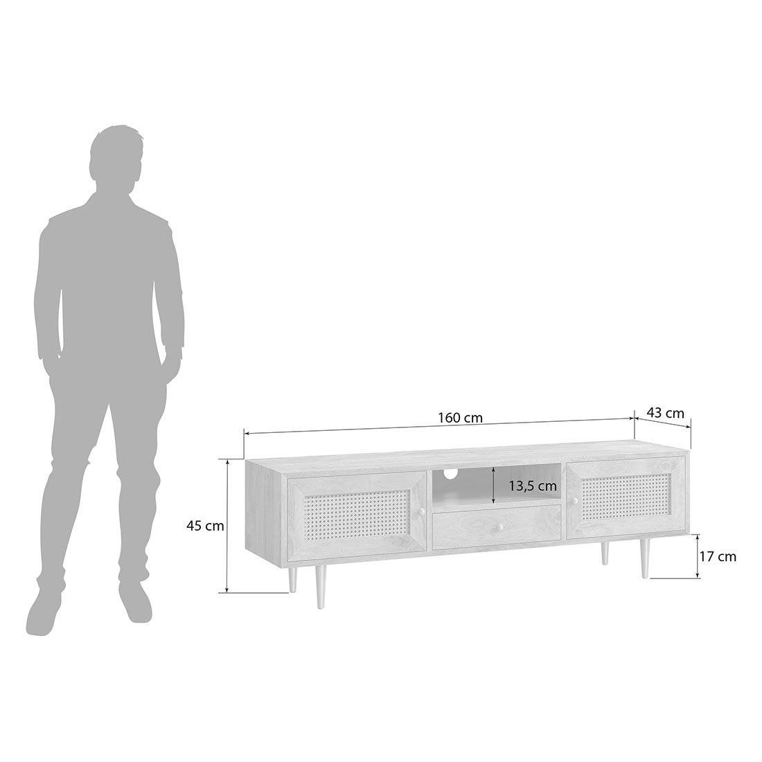 HOMELIV. Silea Lowboard 160x43x45cm