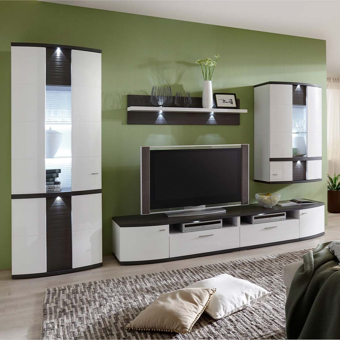 IDEAL WOHNEN Cabana Hängevitrine mit Beleuchtung 75x42x120,4cm