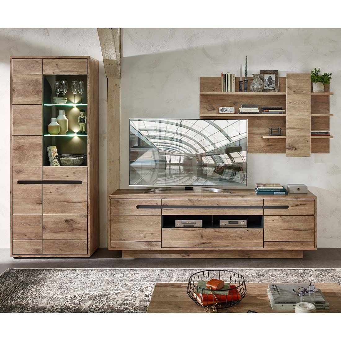 Innostyle Bellano Vitrine mit Beleuchtung 80x38x202cm