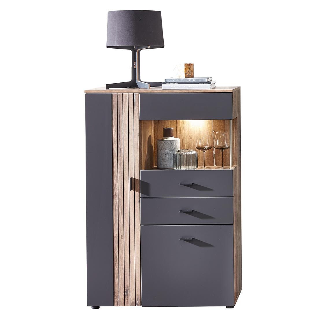 Innostyle Linea Vitrine mit Beleuchtung 87x38x129cm