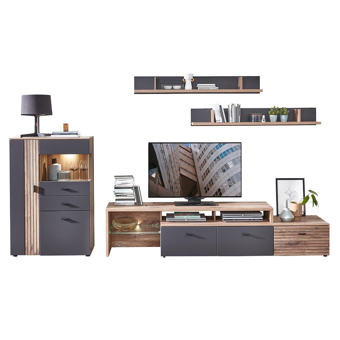 Innostyle Linea Vitrine mit Beleuchtung 87x38x129cm