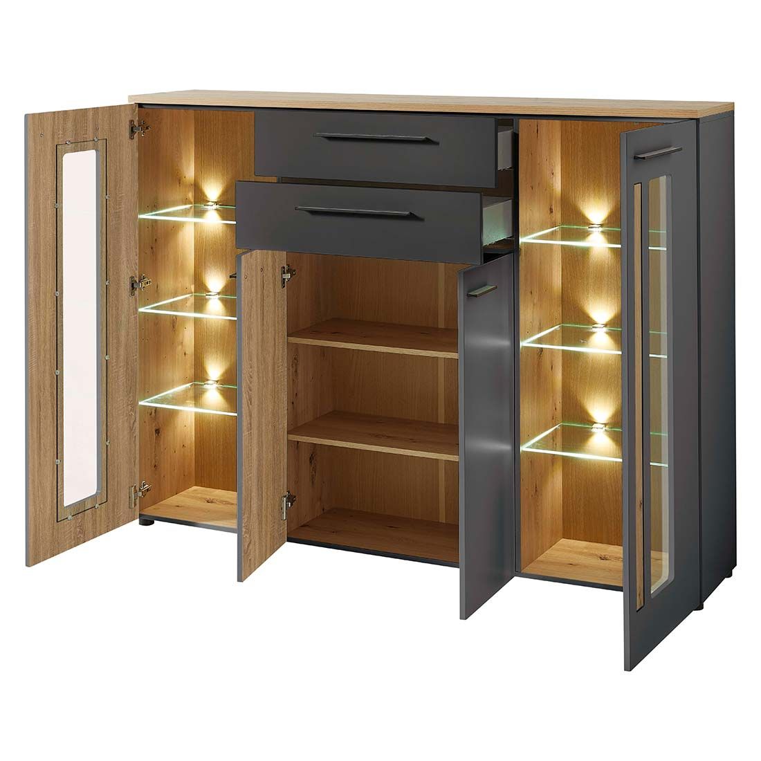 Innostyle Loft Two Highboard mit Beleuchtung 180x37x133cm