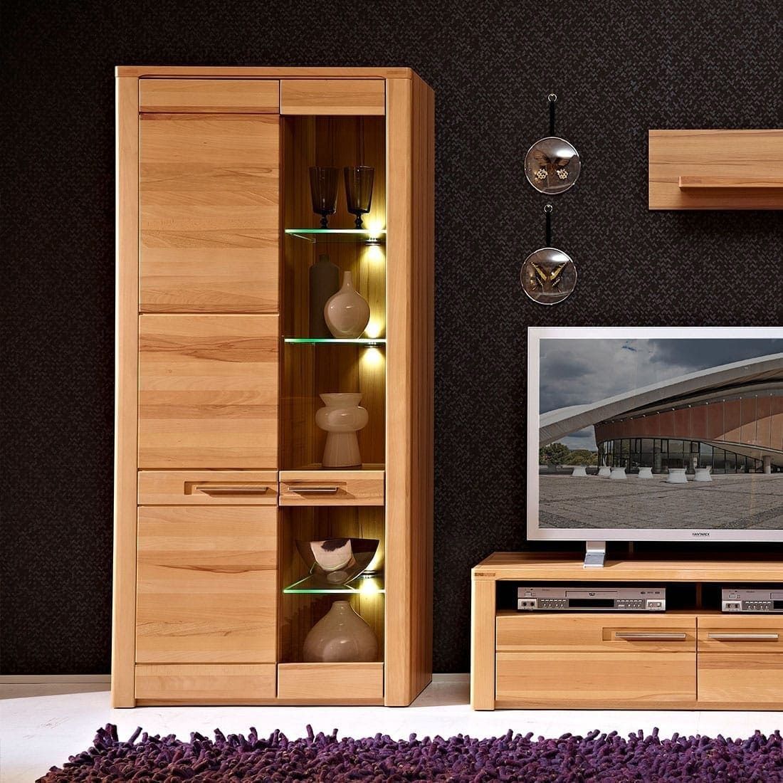 Innostyle Nature Plus Vitrine mit Beleuchtung 85x40x185cm
