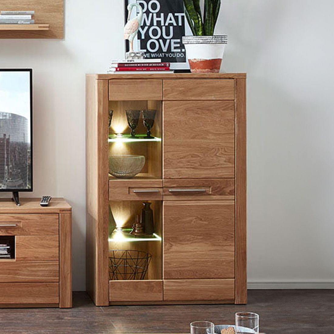 Innostyle Nature Two Vitrine mit Beleuchtung 86x40x132cm