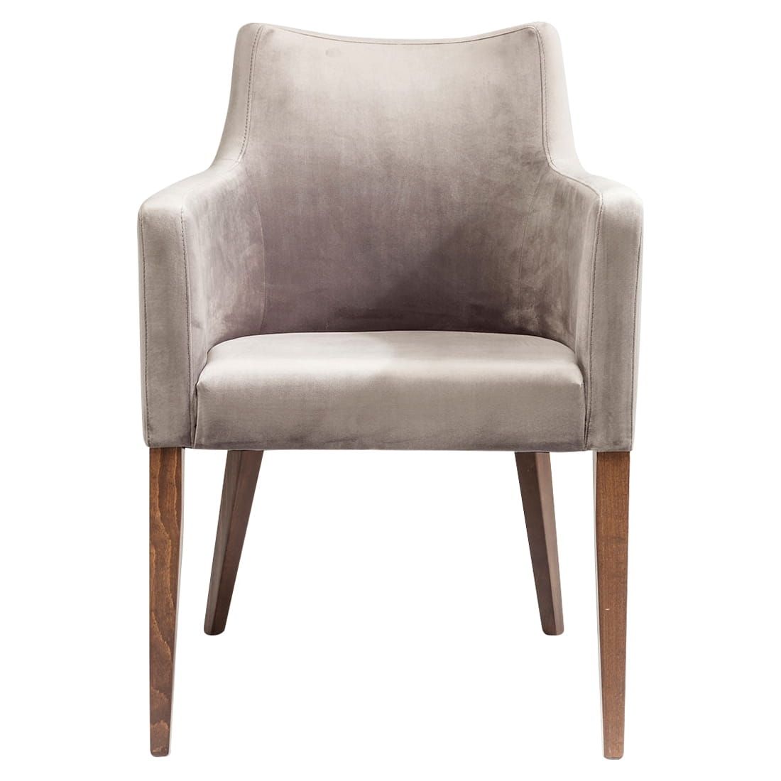 KARE  Armlehnstuhl 82470 Mode Velvet Grau
