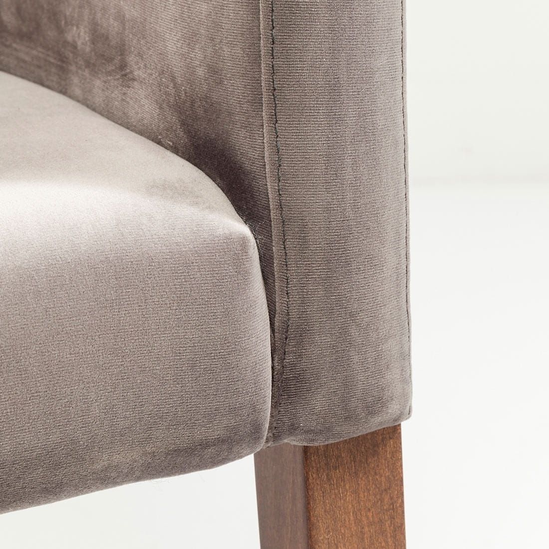 KARE  Armlehnstuhl 82470 Mode Velvet Grau