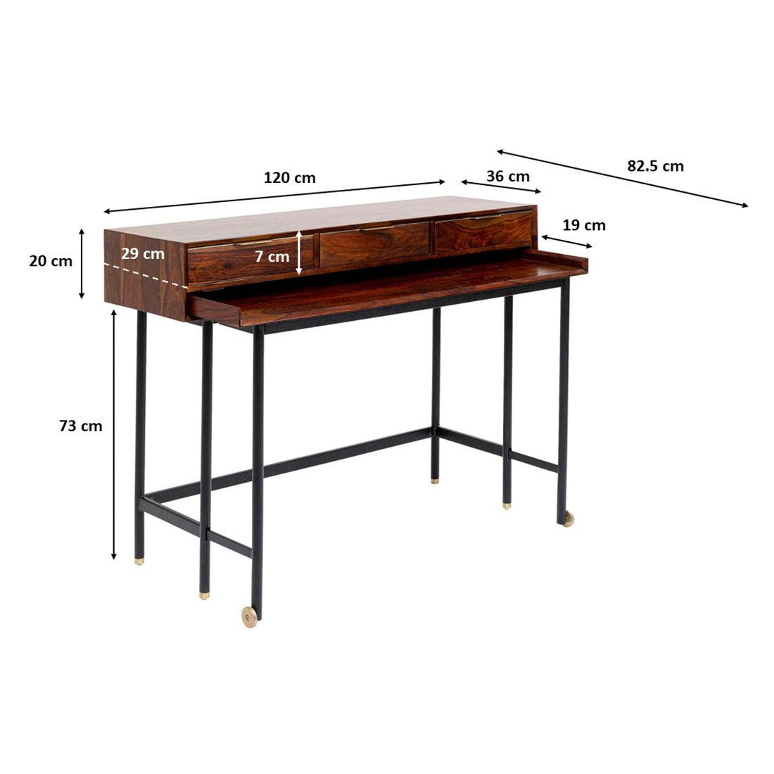 KARE Ravello Schreibtisch 120x82,5x93cm