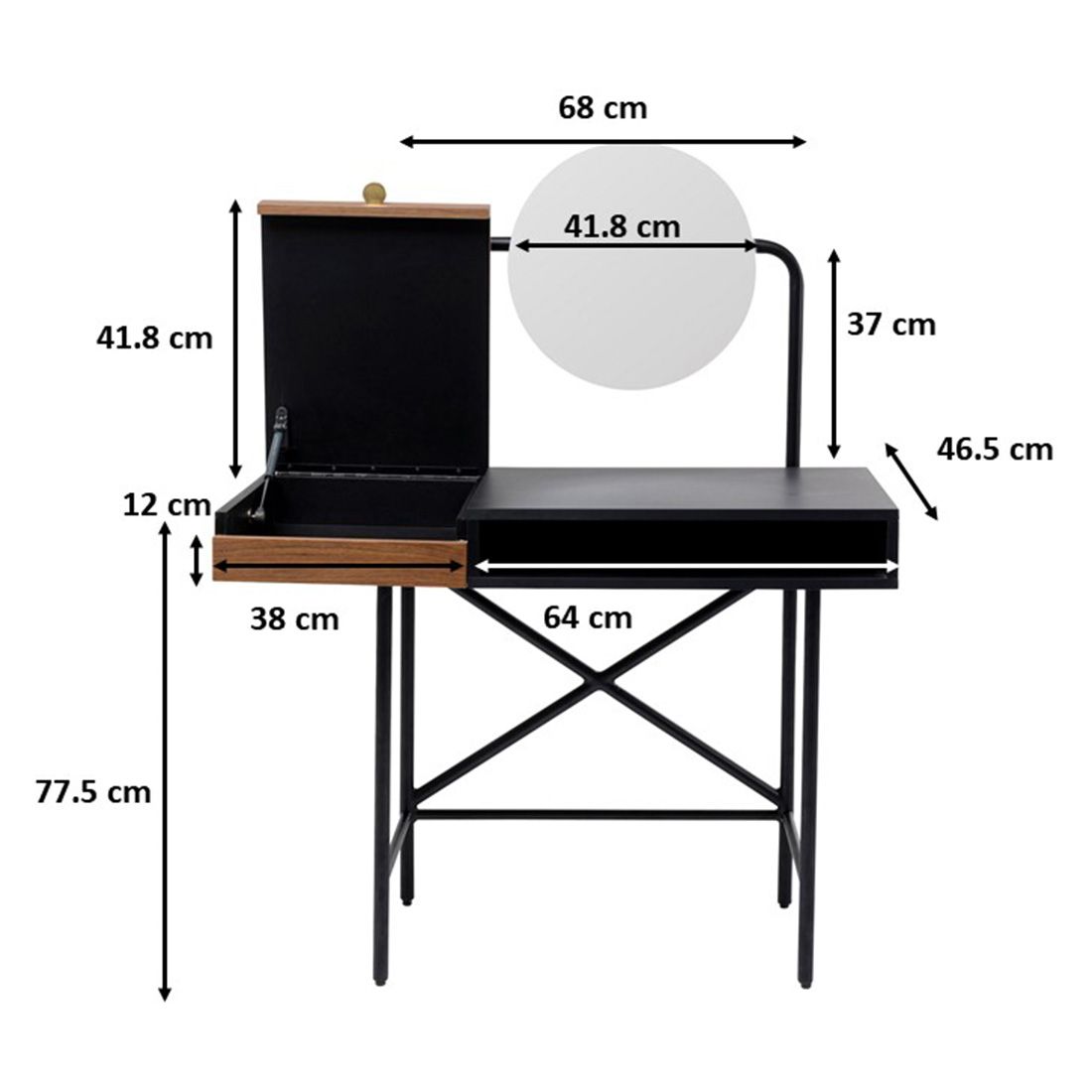 KARE Vanity Schminktisch 102x47x112cm