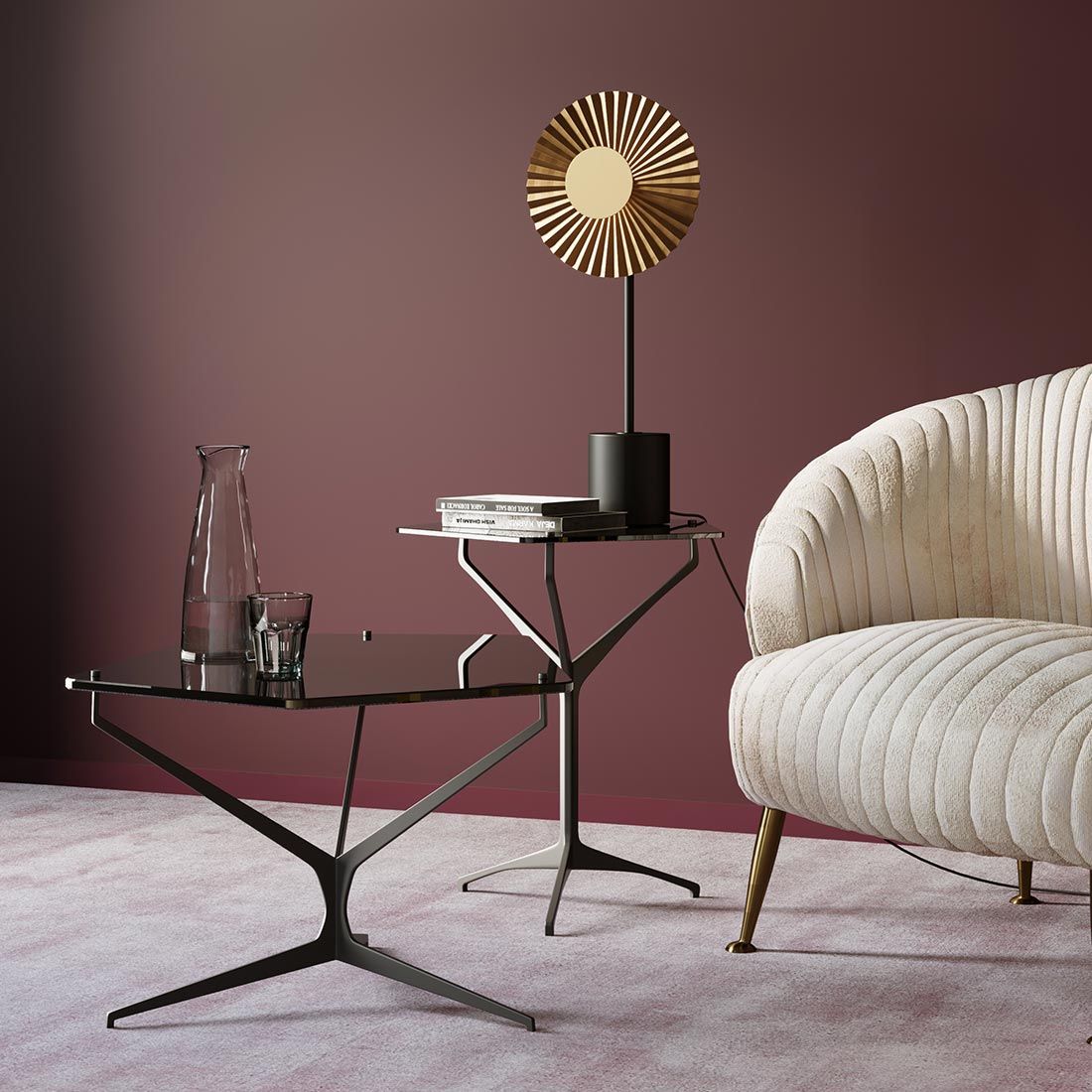 KARE Vinoteca Dark Space Couchtisch 49x49cm