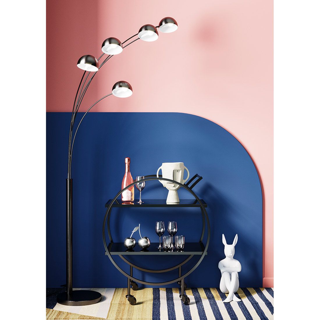 KARE Vinoteca Loft Servierwagen 74x39,5x85cm