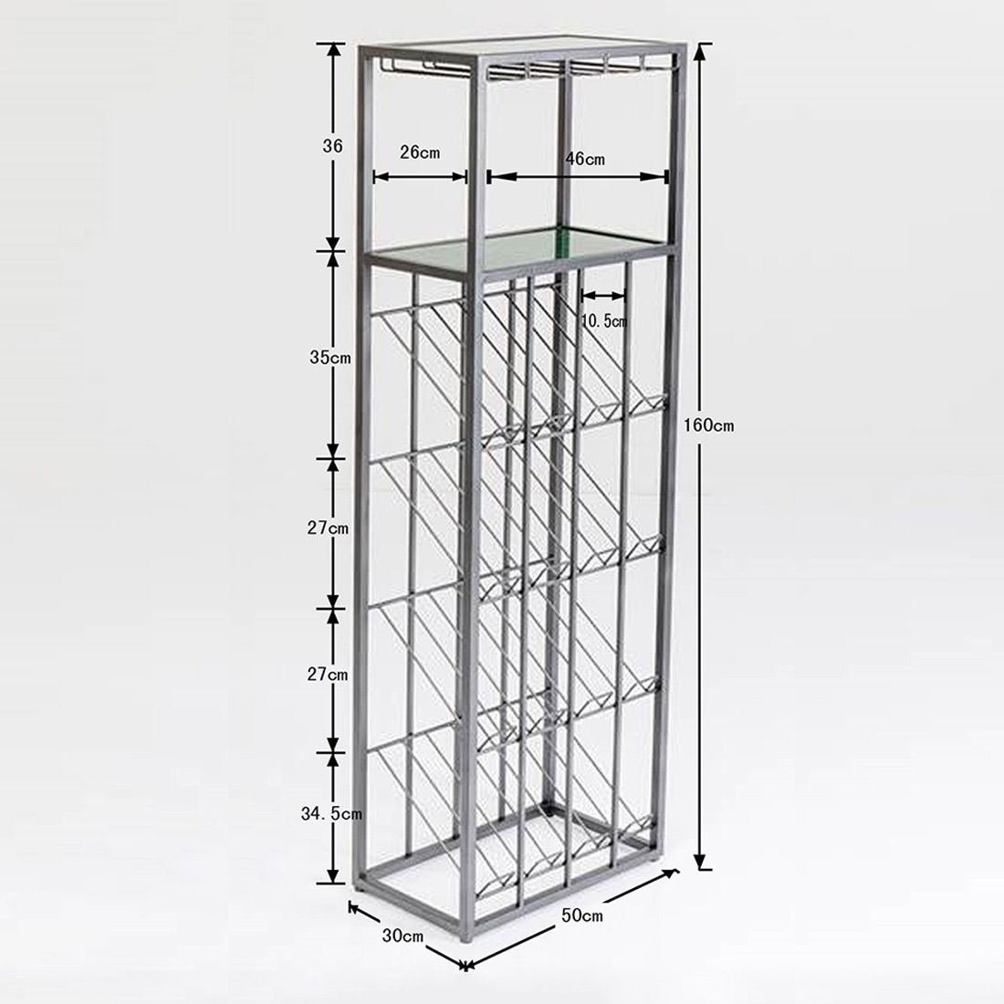KARE Vinoteca Weinregal 50x30x160cm
