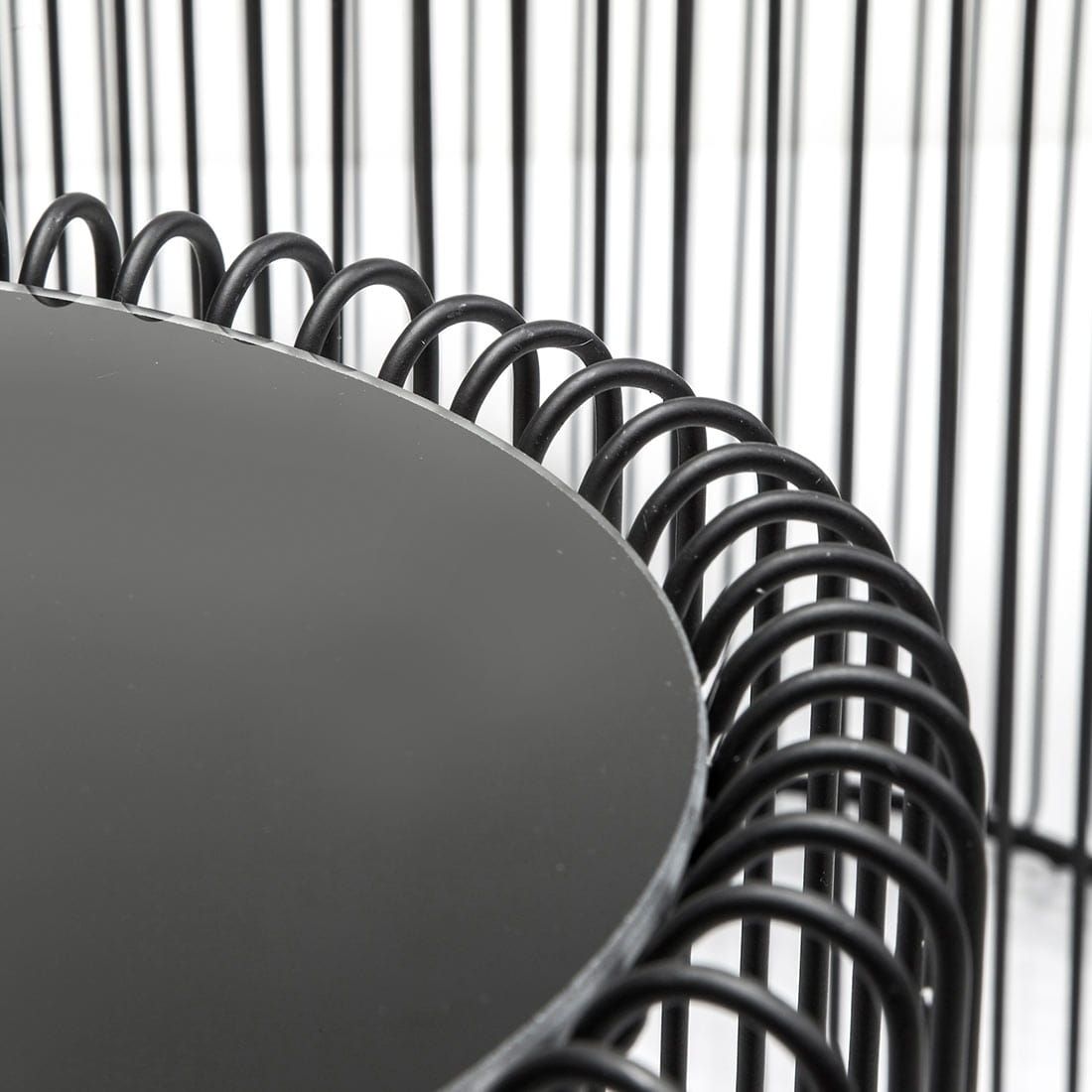 KARE Wire Schwarz Beistelltisch 2er-Set Ø44 cm