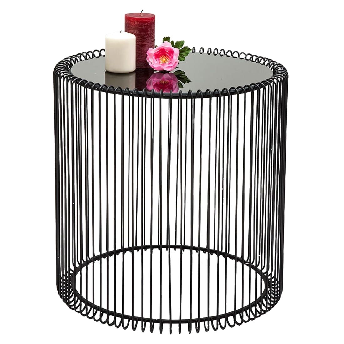 KARE Wire Schwarz Beistelltisch 2er-Set Ø44 cm