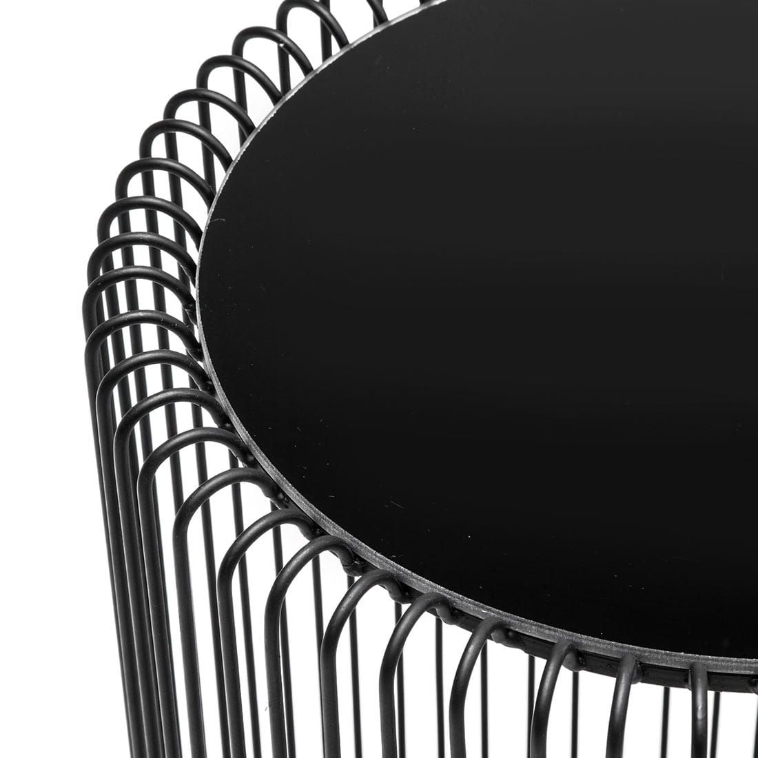 KARE Wire Schwarz Beistelltisch 2er-Set Ø44 cm