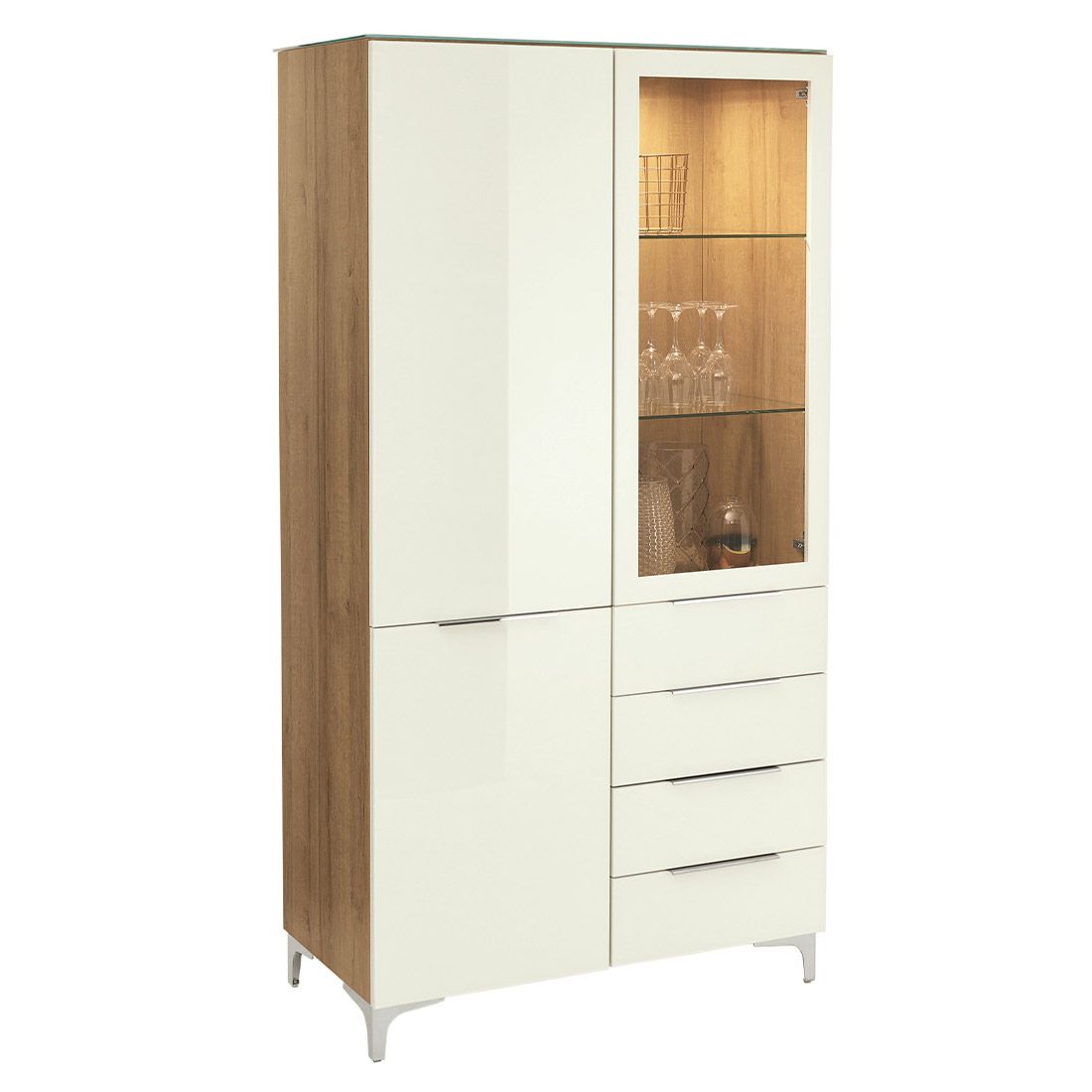 Maja Möbel Shino Vitrine mit Beleuchtung 90,1x46x173,8cm