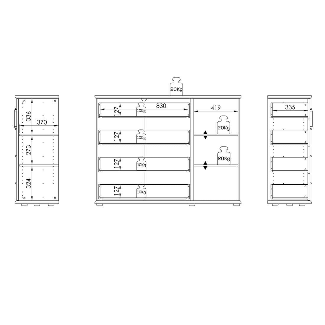 Maja Möbel Villo Sideboard 138,1x41,3x103,9cm