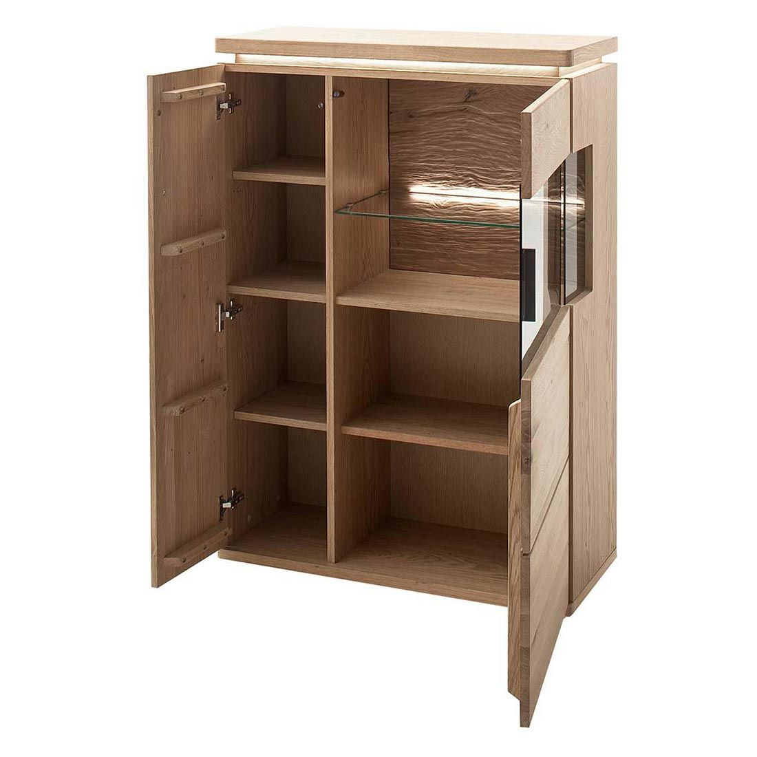 MCA Barcelona Highboard mit Beleuchtung 90x37x128cm