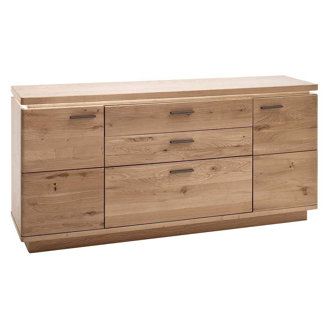 MCA Barcelona Sideboard mit Beleuchtung 180x44x84cm Eiche Bianco